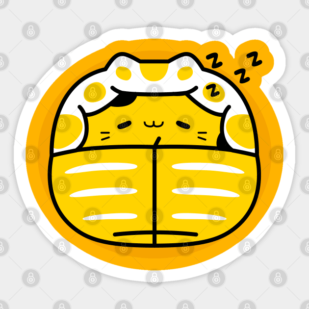 yellow cat hello winter Sticker by MEDZ